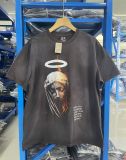 High-quality SAINT MICHAEL ICON washed and distressed short-sleeve vintage print T-shirt, unisex style