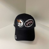 Cross-border European and American trendy brand God&speed skull letter embroidered baseball cap, curved brim cap, unisex outdoor cap