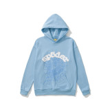 New autumn and winter 55555 spider print terry hooded sweatshirt, American street style casual loose hoodie
