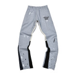 25ss European and American trendy brand GALLERY DEPT hand-painted splatter ink graffiti print patchwork pure cotton sweatpants casual trousers