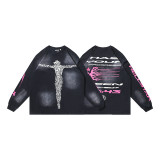 Cross-border Hellstar T-Shirt, autumn fashion, trendy high street loose long-sleeve T-shirt for men and women