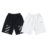 High-quality OFF-WHITE American streetwear brand brushed graffiti arrow shorts, summer casual shorts for men and women
