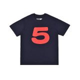 25ss Cross-Border Foreign Trade Sp555der American Trend High Street Rhinestone Foam Print Loose Fit Unisex Short Sleeve T-Shirt