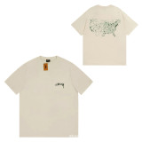 Cross-border trendy brand 230 GSM short-sleeve T-shirt, high-quality seamless tubular fabric, foreign trade cross-border half-sleeve