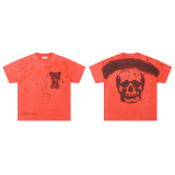 FIRST ROW LOST UTOPIA UNIVERSE CROPPED TEE white ink direct print short sleeve t-shirt for men