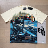 26ss Cross-Border Foreign Trade GOD American Trend High Street Vintage Washed Distressed Skull Unisex Loose Fit Printed Short Sleeve T-Shirt