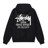 Cross-border trendy brand city exclusive zip-up hooded sweatshirt, autumn and winter loose-fit hoodie for men and women, jacket STU West