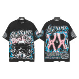 25ss American trendy high street Hellstar heavy washed distressed loose vintage short-sleeve T-shirt unisex fashion brand