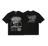 American-style super popular niche trendy brand summer Hell Star full-print graffiti short-sleeve loose-fit unisex T-shirt
