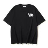 25ss European and American cross-border fashion high street OFF-WHITE high-quality printed graffiti loose short-sleeve T-shirt for men and women
