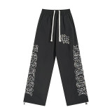 25ss Cross-Border Foreign Trade MIXED EMOTION American Streetwear High Street Retro Printed Hoodie Sweatshirt Set