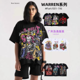 American fashion brand WARREN-LOTAS skull demon grim reaper street style printed short-sleeve casual T-shirt for men and women couples