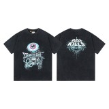 Gallery Dept.American fashion brand high street washed distressed vintage skull loose-fit unisex summer short-sleeve T-shirt