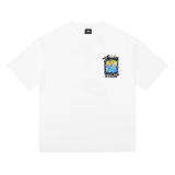 Cross-border European and American foreign trade S-letter printed cartoon series street casual loose-fitting unisex short-sleeve shirt