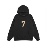 FOG Essentials Zone high-quality American streetwear flocked heat-printed fleece-lined hoodie for men