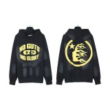 Hellstar American-style trendy brand washed long pants and hoodie for men, slightly flared straight-leg pants, vintage distressed casual sweatpants and hoodie