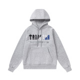 Trapstar's new rainbow gradient letter tiger head embroidery unisex hooded sports sweatshirt and jogger pants set