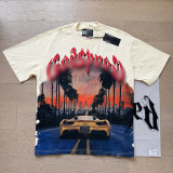 26ss Cross-Border Foreign Trade GOD American Trend High Street Vintage Washed Distressed Skull Unisex Loose Fit Printed Short Sleeve T-Shirt