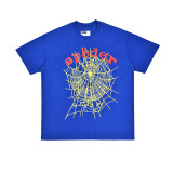 25ss Cross-Border Foreign Trade Sp555der American Trend High Street Rhinestone Foam Print Loose Fit Unisex Short Sleeve T-Shirt