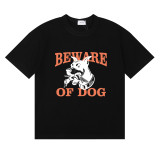 25ss cross-border European and American trendy brand RHUDE character, coconut tree, and letter print American style short-sleeve T-shirt, unisex