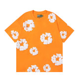 American high street D.enim Tears cotton street fashion loose-fit foam print T-shirt, unisex and versatile for casual wear