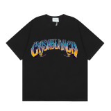 Cross-border summer new trendy Casablanca short-sleeve letter logo printed unisex T-shirt
