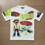 Summer new American-style trendy brand Hell Star unisex couple's large size loose pullover short-sleeve T-shirt