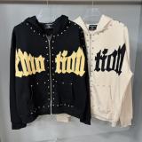 Cross-border foreign trade MIXED EMOTION American style trendy brand high street rhinestone loose hoodie sweatshirt unisex set