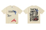Cross-border high-quality  THAT'S A AWFUL LOT OF COUGH SYRUP  short-sleeve pure cotton round-neck T-shirt for men