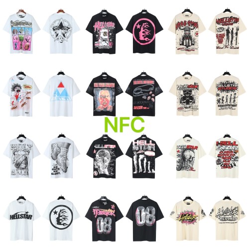 25ss cross-border American fashion brand Hellstar high street loose street casual pure cotton short-sleeve T-shirt unisex