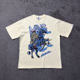 American high street niche fashion brand summer new skull figure basketball print retro loose round neck short sleeve T-shirt