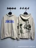 Cross-border American style new English letter print autumn and winter high street trendy loose casual unisex pure cotton hooded sweatshirt