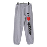 25ss cross-border foreign trade Sp555der American-style trendy brand foam letter full rhinestone hoodie sweatshirt and pants for men and women