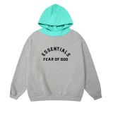 New autumn and winter FOG ICON sub-line ESSENTIALS silicone letter fleece-lined hoodie, unisex