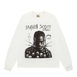 Saint Michael European and American trendy street rock vintage washed distressed digital print long-sleeve T-shirt for men