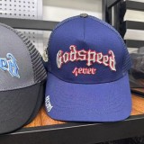 Cross-border European and American trendy brand God&speed skull letter embroidered baseball cap, curved brim cap, unisex outdoor cap