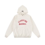 Correct version FOG ICON sub-line flocked letter casual loose high street fleece-lined couple's hooded sweatshirt for men and women