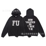 Cross-border autumn and winter FOG loose casual letter print unisex high street hooded sweatshirt basic trendy sweatshirt