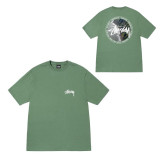 Summer short-sleeve Stus heavy-duty long-sleeve with correct lettering, high-quality American streetwear brand for couples