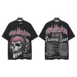 New Hellstar high-quality vintage washed loose-fit short-sleeve T-shirt for men