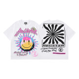 25ss Cross-Border Foreign Trade Hellstar American Trend High Street Retro Print Summer Loose Short-Sleeve T-Shirt Unisex