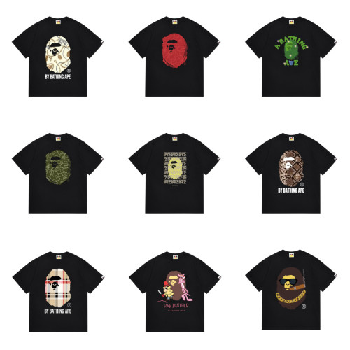 Japanese trendy brand Ape Kikai Maneki Neko short-sleeve shirt for men and women, teenagers, street and campus fashion, youthful trend