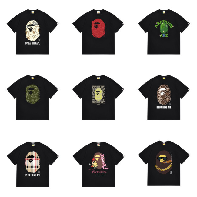 Japanese trendy brand Ape Kikai Maneki Neko short-sleeve shirt for men and women, teenagers, street and campus fashion, youthful trend