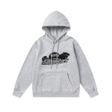 Trapstar's new rainbow gradient letter tiger head embroidery unisex hooded sports sweatshirt and jogger pants set