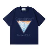 Cross-border summer new trendy Casablanca short-sleeve letter logo printed unisex T-shirt