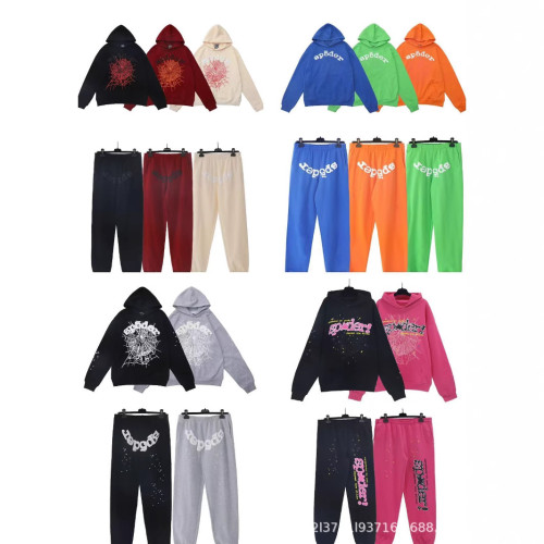 Foreign trade American-style trendy brand  Muguanhua  high-quality foam sweatshirt, high street loose-fit sweatshirt, unisex pants set