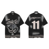 New Hellstar high-quality vintage washed loose-fit short-sleeve T-shirt for men