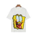 American trendy high street hip-hop Billionaire cartoon abstract pattern printed casual round-neck short-sleeve T-shirt for men and women