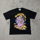 American high street niche fashion brand summer new skull figure basketball print retro loose round neck short sleeve T-shirt
