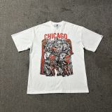 American high street niche fashion brand summer new skull figure basketball print retro loose round neck short sleeve T-shirt